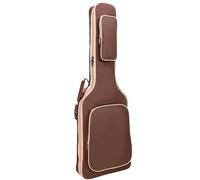GCYEIDMA Electric Guitar Case Bass Bags Double Adjustable Straps Pad 8mm Cotton Thicken Cover 600D Oxford Black Classical Gig Handbag Universal Guitar Bag(Coffee Guitar)