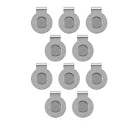 GCYEIDMA Golf Marker Hat Clip 10Pcs 20mm Golf Ball Marker Magnetic Round Coin Zinc Alloy Silver Golf Hat Clips Ball Marker Clip Golf Putting Green Accessories
