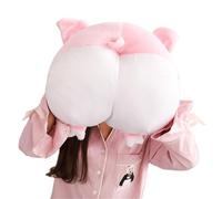 GCYEIDMA Hand Warming Pillow Creative Pink Pig Brown Corgi Dog Ass Plush Pillow Stuffed Animals Asses Shaped Hand Warmer Decor Lumbar Cushion(38cm*36cm corgi pillow)