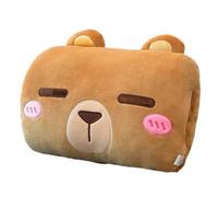 GCYEIDMA Hand Warming Pillow Kawaii Plush Hand Warmer Pillow Cute Cartoon Stuffed Animal Doll Cushions Winter Warmers Kids(Brown bear)