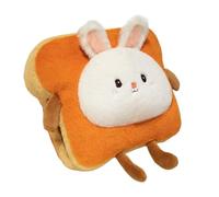 GCYEIDMA Hand Warming Pillow Plush Toast Bread Pillow Kawaii Food Pig Rabbit Fox Soft Doll Hand Warmer Home Decoration Cushion(33cm white bunny)