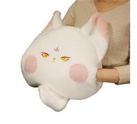 GCYEIDMA Hand Warming Pillow Plush Toast Bread Pillow Kawaii Food Pig Rabbit Fox Soft Doll Hand Warmer Home Decoration Cushion(35cm white fox)