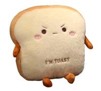 GCYEIDMA Hand Warming Pillow Plush Toast Bread Pillow Kawaii Food Soft Doll Winter Hand Warmer Home Decoration Cushion Kids Toys(35cm angry)