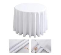 GCYEIDMA Rectangle Table Cloth 6 Pcs Conference Wedding Decorative Round Tablecloths Birthday Banquet Dining Table Cover(Color 28,Diameter 200cm)