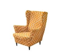 GCYEIDMA Wing Chair Slipcover Wing Chair Slipcovers Stretch Fabric Wingback Sofa Covers Elastic Printed Armchair with Seat Cushion Case(A11 Wingchair Cover)