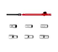 GCYEIDMA Wrench Socket Set Faucet Repair Easy to Use Accessories 8-14mm Plumber Back Nut Labor Saving Spanner Hand Tools for Home Monoblock Tap Spanner Set(7Pcs Red)