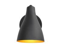 GCYHUIGJ Adjustable Wall Sconce Lighting with Dimmer Switch, Vintage Bedside Wall Vanity Lighting Matte Black Finish(Black)