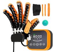 GCZQYAM Rehabilitation Robot Gloves for Stroke Patients, Hand and Finger Function Recovery Trainer, Smart Robotic Glove for Arthritis Hemiplegia Rehabilitation Exercise Equipment Left hand XXL