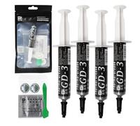GD-3, 4 Pieces of Net Weight 7 Grams Syringe with Bag Packaging Gray Thermal Conductive Grease Paste Heat Sink Compound Silicone Plaster Computer Cooling BB7