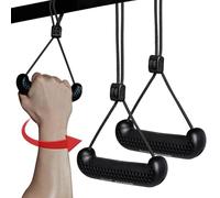 GD Fly Grip Pull Up Handles LAT Pull Down Attachment Gym Cable(Black/Black)