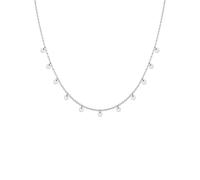 GD GOOD.designs EST. 2015 ® Ladies 5 Coin Necklace - stainless steel necklace with five round plates (chain 40 +5 cm) - in silver, gold or rose gold (11 Coin - Silver)