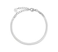 GD GOOD.designs EST. 2015 Snake Bracelet for Ladies | Flat Bangle without Pendant in Silver | Stainless Steel Jewellery 3mm wide | Waterproof...