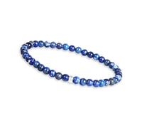 GD GOOD.designs Lapis lazuli pearl bracelet for women with genuine natural stones and 925 silver pearl - Gemstone bracelet I Beaded bracelet with 4mm natural stone beads