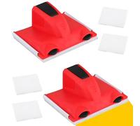 GD HUA 2 Pcs Paint Edger Tool, with 2 Replacement Nylon Brush Bristles,Can Be Connected to Telescopic Rod,with Sliding Rollers, for Home Roofing,Office,Ceiling and Wall