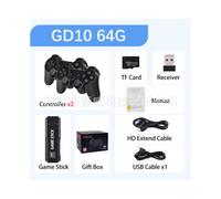 (GD10:64G ?English version?) GD10 gaming console 4K dual player connection vs. wireless high-definition X2 gaming console home gaming console