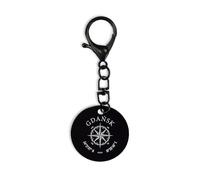 Gdansk Poland Coordinates Travel City, Keychain, Keyring, Snap Hook, Tag, Pin, Clasps, Clip, Key Holder