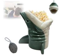GDAONUDK 50th Anniversary Great White Shark Collectible Popcorn Bucket, with Steel Wool, Reusable Halloween Movie Night Essential for Horror Fans & Film Buffs
