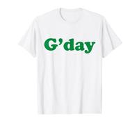 G'Day Australian Slang Aussie Heritage Greeting Australia Value Graphic T-Shirt, Men, White, L