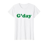 G'Day Australian Slang Aussie Heritage Greeting Australia Value Graphic T-Shirt, Women, White, XL