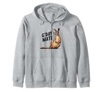 G'Day Mate Aussie Slang Australia Down Under Print Zip Hoodie