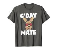 G'Day Mate Funny Australian Kangaroo Aussie Australia T-Shirt, Men, Asphalt Grey, 6X-Large