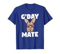 G'Day Mate Funny Australian Kangaroo Aussie Australia T-Shirt, Men, Royal Blue, X-Large