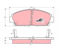 GDB1061 BRAKE PAD SET, DISC BRAKE TRW