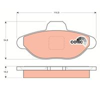 GDB1099 BRAKE PAD SET, DISC BRAKE FITS FOR FIAT CINQUECENTO 0.7 I