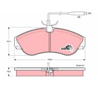GDB1106 BRAKE PAD SET, DISC BRAKE TRW