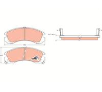 GDB1126 BRAKE PAD SET, DISC BRAKE TRW