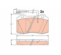 GDB1191 BRAKE PAD SET, DISC BRAKE TRW