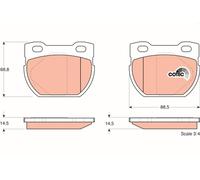 GDB1209 BRAKE PAD SET, DISC BRAKE TRW