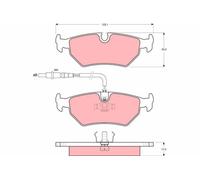 GDB1258 BRAKE PAD SET, DISC BRAKE TRW