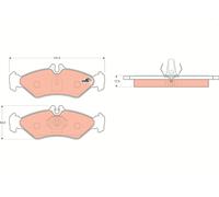 GDB1262 BRAKE PAD SET, DISC BRAKE TRW