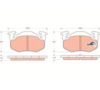 GDB1305 BRAKE PAD SET, DISC BRAKE TRW