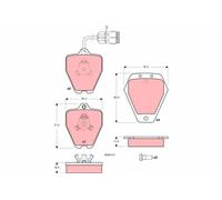 GDB1329 BRAKE PAD SET, DISC BRAKE TRW