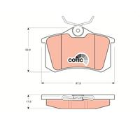 GDB1330 BRAKE PAD SET, DISC BRAKE FITS: AUDI A1 1.0 TFSI