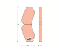 GDB1345 BRAKE PAD SET, DISC BRAKE TRW