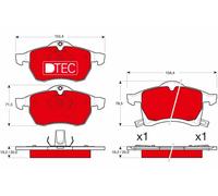 GDB1350DTE BRAKE PAD SET, DISC BRAKE TRW