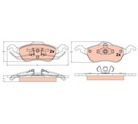 GDB1358 BRAKE PAD SET, DISC BRAKE FITS: FORD FOCUS I 1.4 16V