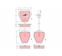 GDB1381 BRAKE PAD SET, DISC BRAKE TRW