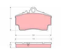 GDB1395 BRAKE PAD SET, DISC BRAKE TRW