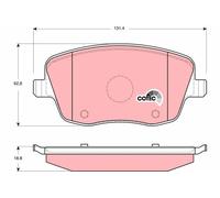 GDB1414 BRAKE PAD SET, DISC BRAKE TRW
