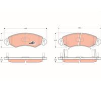 GDB1420 BRAKE PAD SET, DISC BRAKE TRW