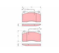 GDB1431 BRAKE PAD SET, DISC BRAKE TRW