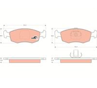 GDB1443 BRAKE PAD SET, DISC BRAKE TRW