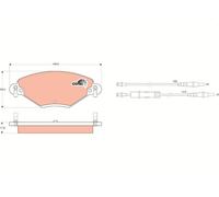GDB1448 BRAKE PAD SET, DISC BRAKE CITROËN C5 I 1.8 16V