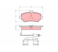 GDB1480 BRAKE PAD SET, DISC BRAKE MERCEDES-BENZ VANEO 1.6