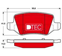 GDB1481DTE BRAKE PAD SET, DISC BRAKE TRW