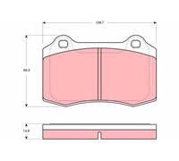 GDB1513 BRAKE PAD SET, DISC BRAKE CITROËN DS3 1.2 VTI 82